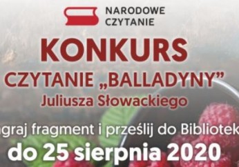 Konkurs Biblioteki: Czytanie Balladyny Juliusza Słowackiego